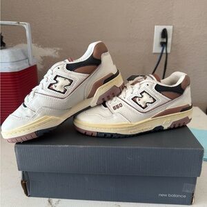 New Balance 550 Sneakers in Cream and Tan